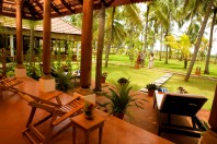 Sicht von Terrasse Deluxe Villa Nattika Beach Ayurveda Resort